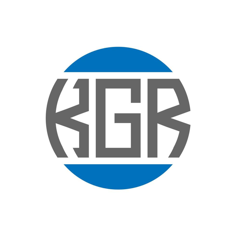 kgr-Buchstaben-Logo-Design auf weißem Hintergrund. kgr creative initials circle logo-konzept. kgr Briefgestaltung. vektor