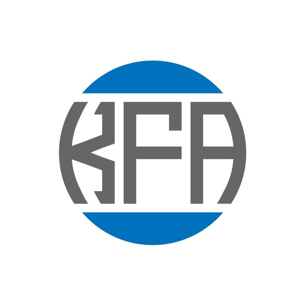 kfa brev logotyp design på vit bakgrund. kfa kreativ initialer cirkel logotyp begrepp. kfa brev design. vektor