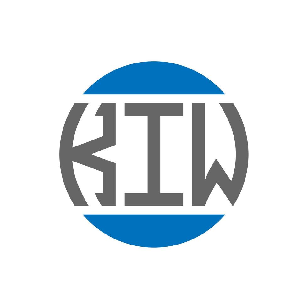 kiw brev logotyp design på vit bakgrund. kiw kreativ initialer cirkel logotyp begrepp. kiw brev design. vektor