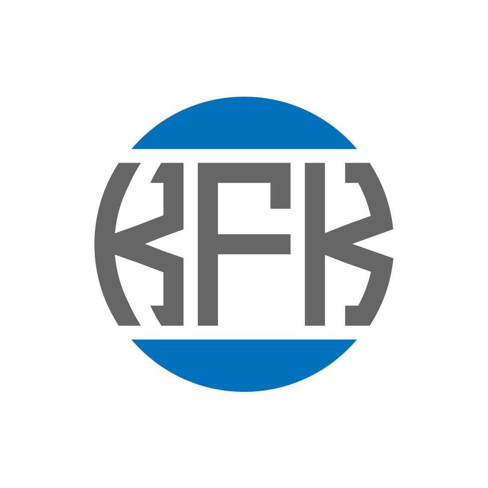 kfk-Brief-Logo-Design auf weißem Hintergrund. kfk creative initials circle logo-konzept. kfk Briefgestaltung. vektor