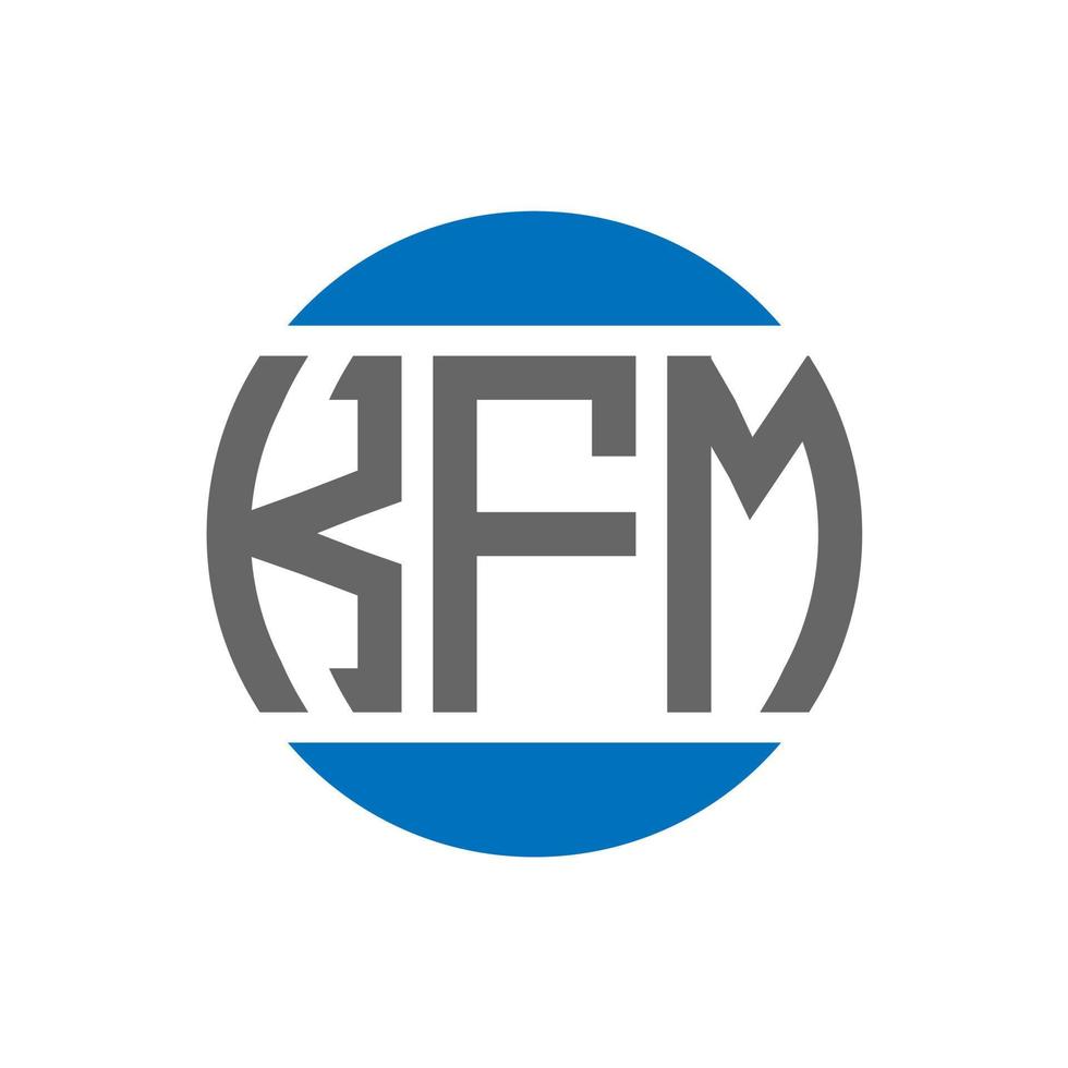 kfm brev logotyp design på vit bakgrund. kfm kreativ initialer cirkel logotyp begrepp. kfm brev design. vektor