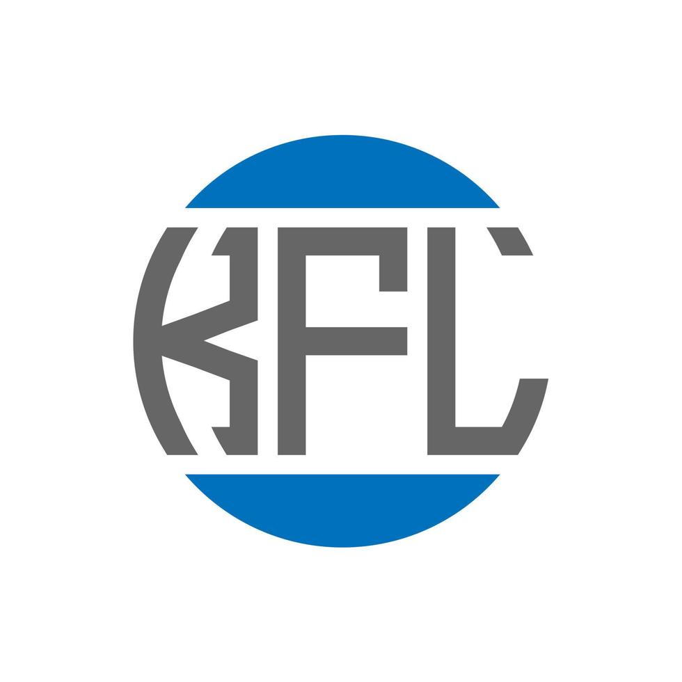 kfl brev logotyp design på vit bakgrund. kfl kreativ initialer cirkel logotyp begrepp. kfl brev design. vektor