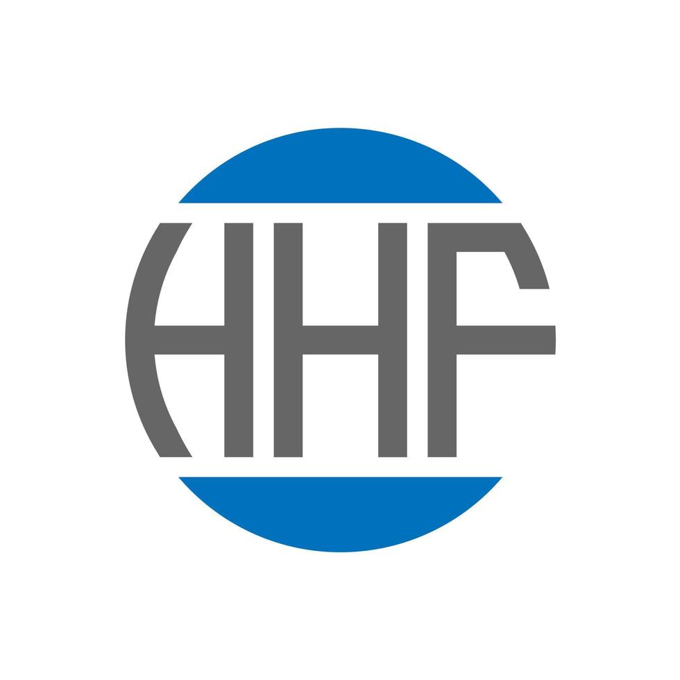 Hhf-Brief-Logo-Design auf weißem Hintergrund. hhf creative initials circle logo-konzept. hhf-Briefgestaltung. vektor