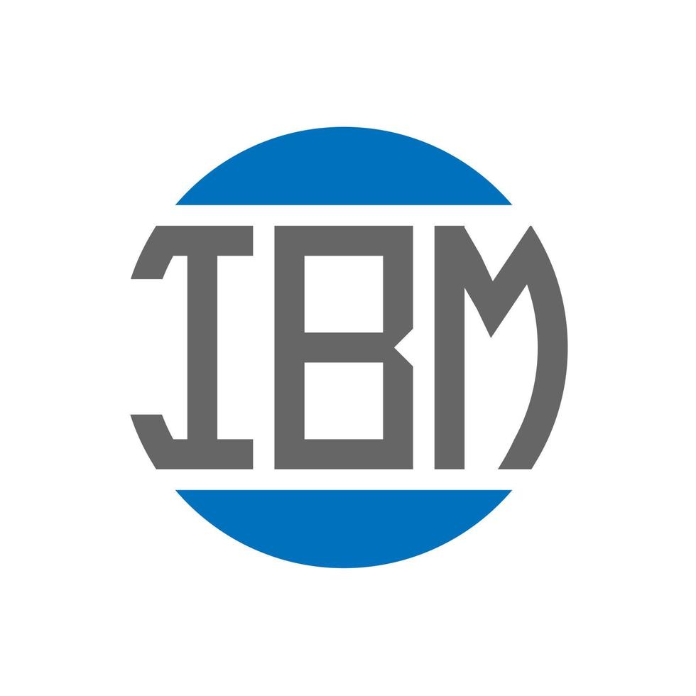 ibm brev logotyp design på vit bakgrund. ibm kreativ initialer cirkel logotyp begrepp. ibm brev design. vektor