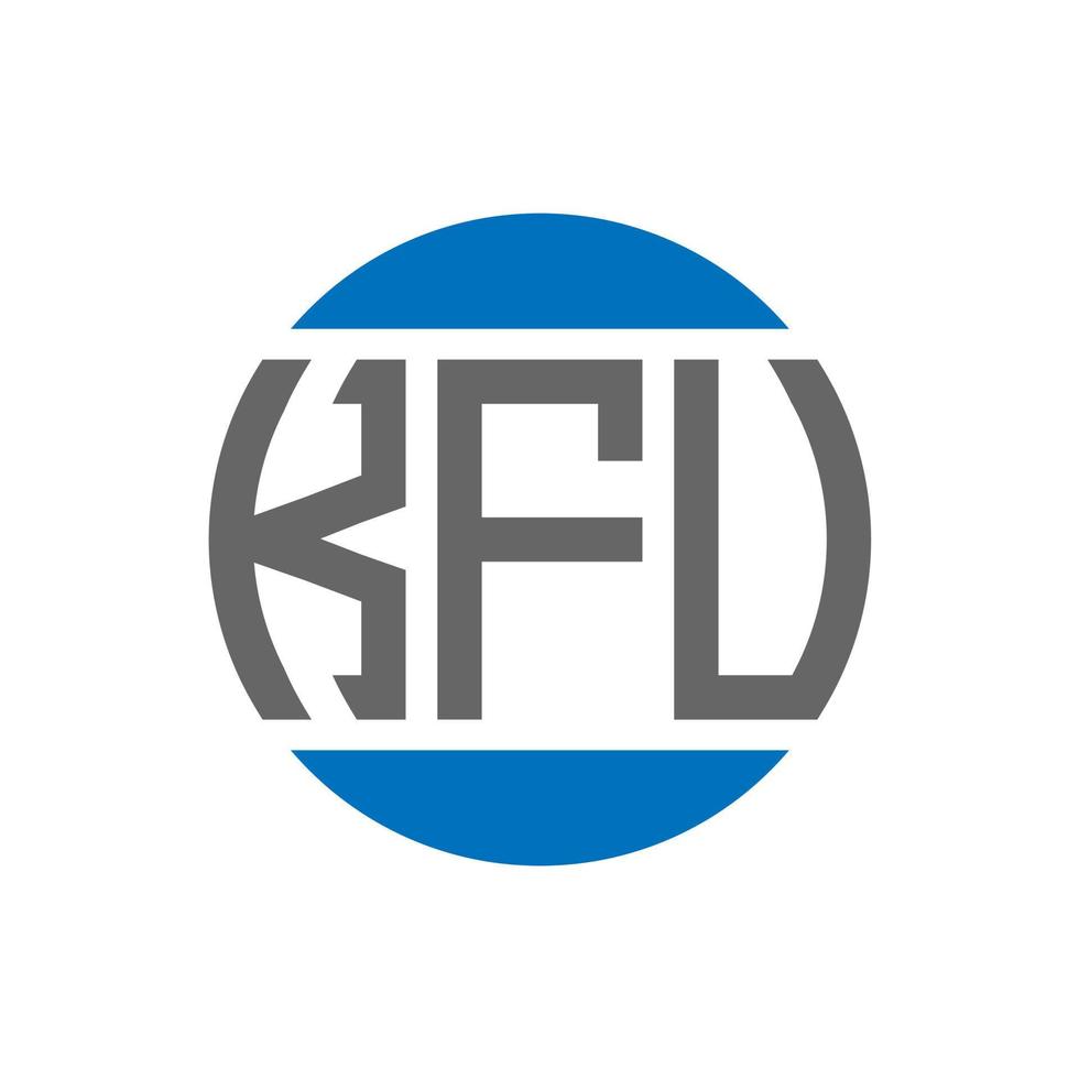 kfu-Brief-Logo-Design auf weißem Hintergrund. kfu kreative Initialen Kreis Logo-Konzept. kfu-Briefgestaltung. vektor