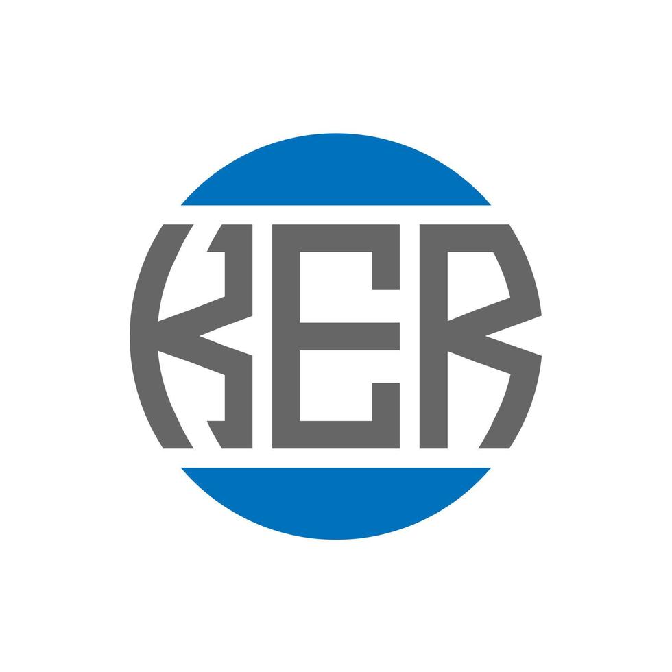 ker brev logotyp design på vit bakgrund. ker kreativ initialer cirkel logotyp begrepp. ker brev design. vektor