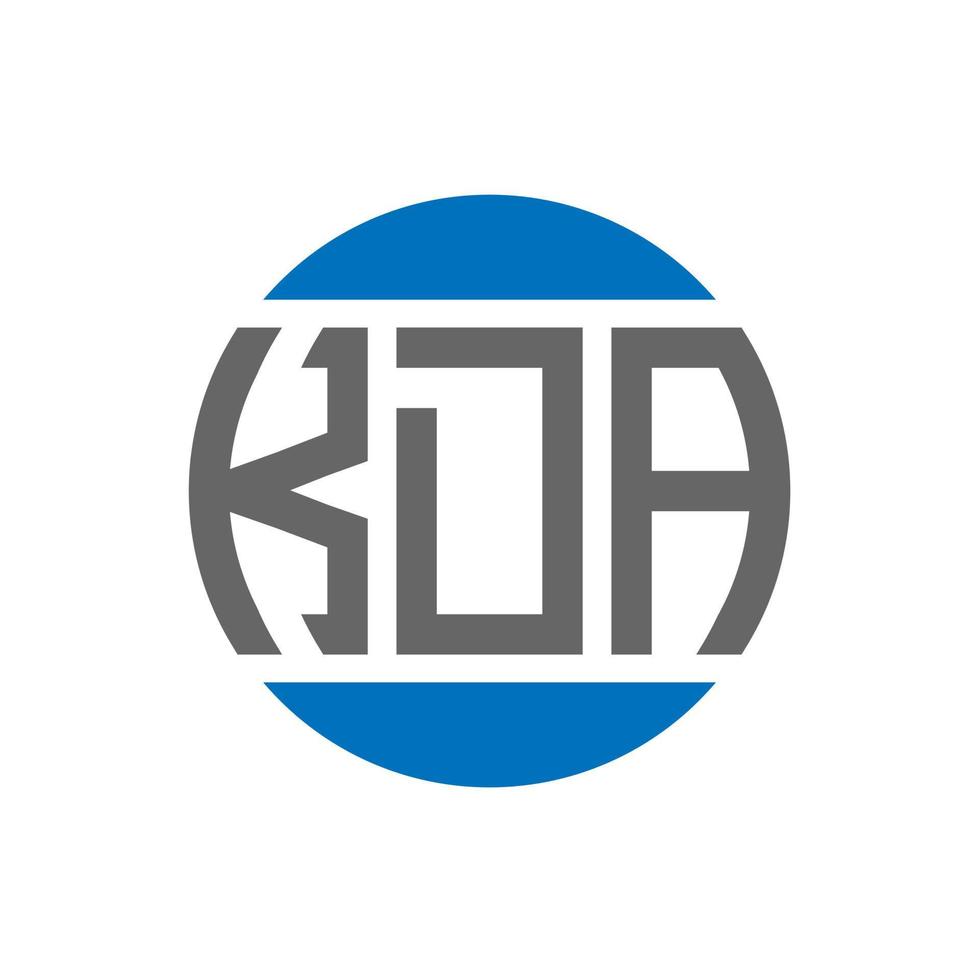 kda-Brief-Logo-Design auf weißem Hintergrund. kda creative initials circle logo-konzept. kda Briefgestaltung. vektor