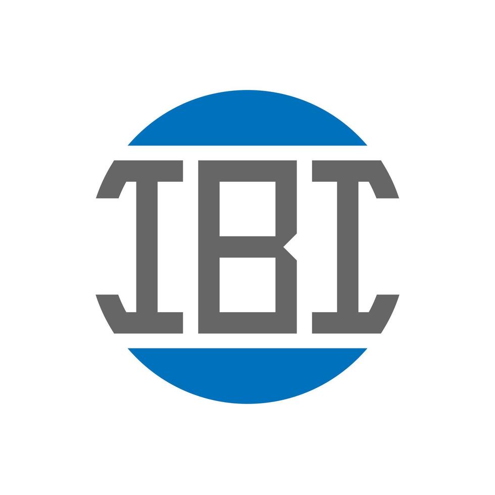 ibi-Brief-Logo-Design auf weißem Hintergrund. ibi kreative Initialen Kreis-Logo-Konzept. ibi Briefgestaltung. vektor