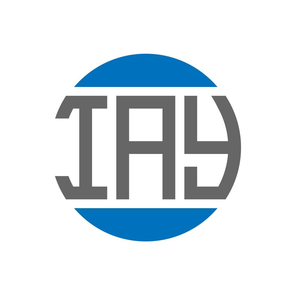 Iay-Brief-Logo-Design auf weißem Hintergrund. iay kreative Initialen Kreis Logo-Konzept. iay Briefgestaltung. vektor