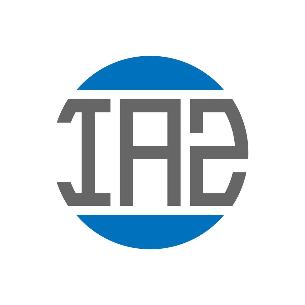 IAZ-Brief-Logo-Design auf weißem Hintergrund. iaz creative initials circle logo-konzept. iaz Briefgestaltung. vektor