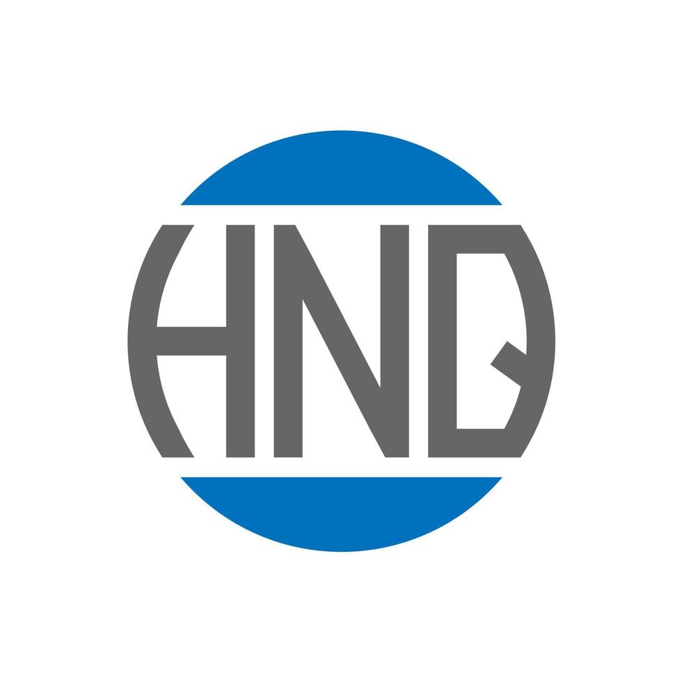 hnq-Brief-Logo-Design auf weißem Hintergrund. hnq kreative Initialen Kreis Logo-Konzept. hnq Briefgestaltung. vektor