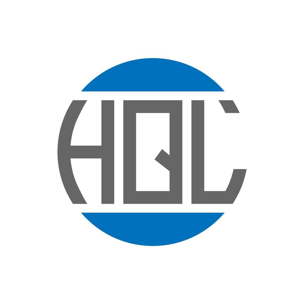 hql brev logotyp design på vit bakgrund. hql kreativ initialer cirkel logotyp begrepp. hql brev design. vektor