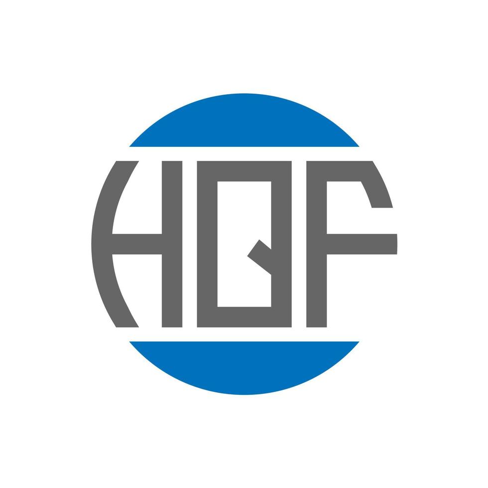 hqf-Buchstaben-Logo-Design auf weißem Hintergrund. hqf kreative Initialen Kreis Logo-Konzept. hqf Briefgestaltung. vektor