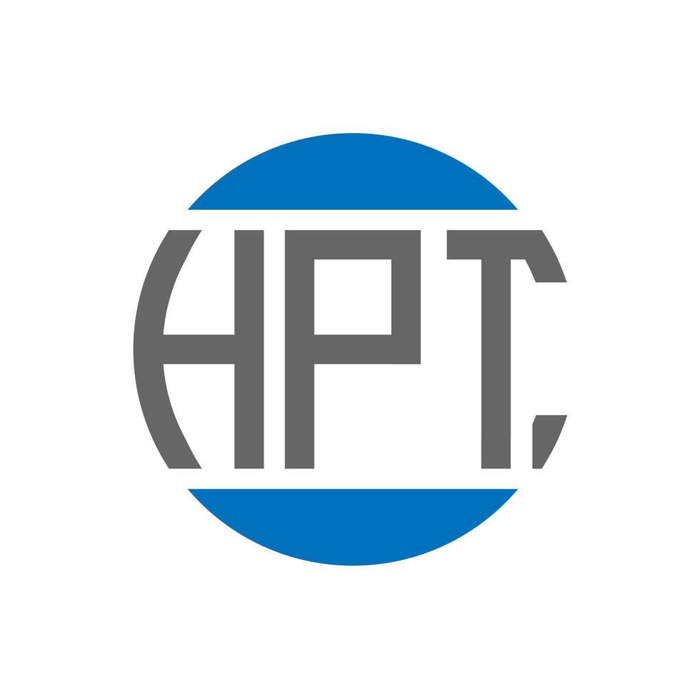 hpt brev logotyp design på vit bakgrund. hpt kreativ initialer cirkel logotyp begrepp. hpt brev design. vektor