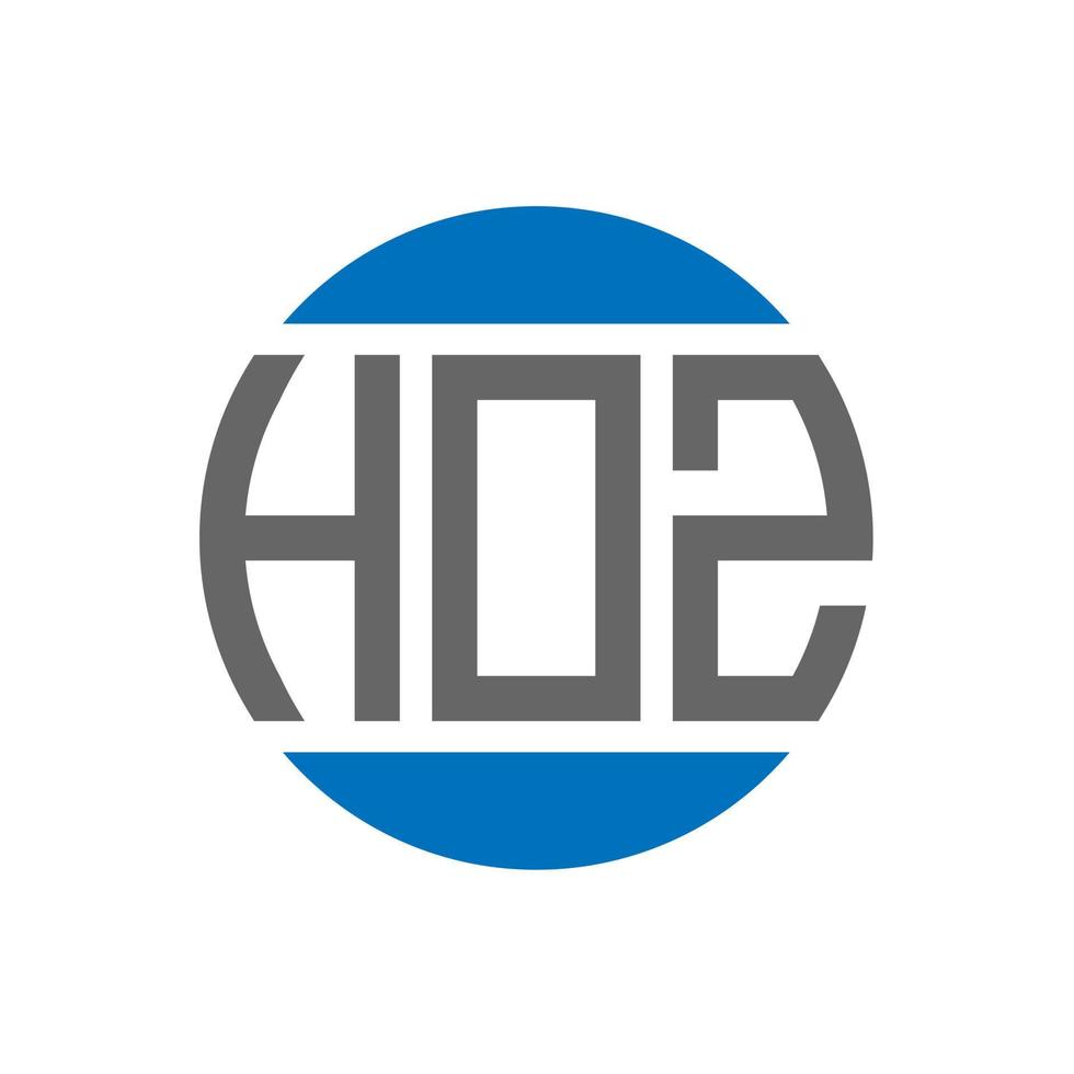 hoz-Brief-Logo-Design auf weißem Hintergrund. hoz kreative Initialen Kreis Logo-Konzept. hoz Briefgestaltung. vektor