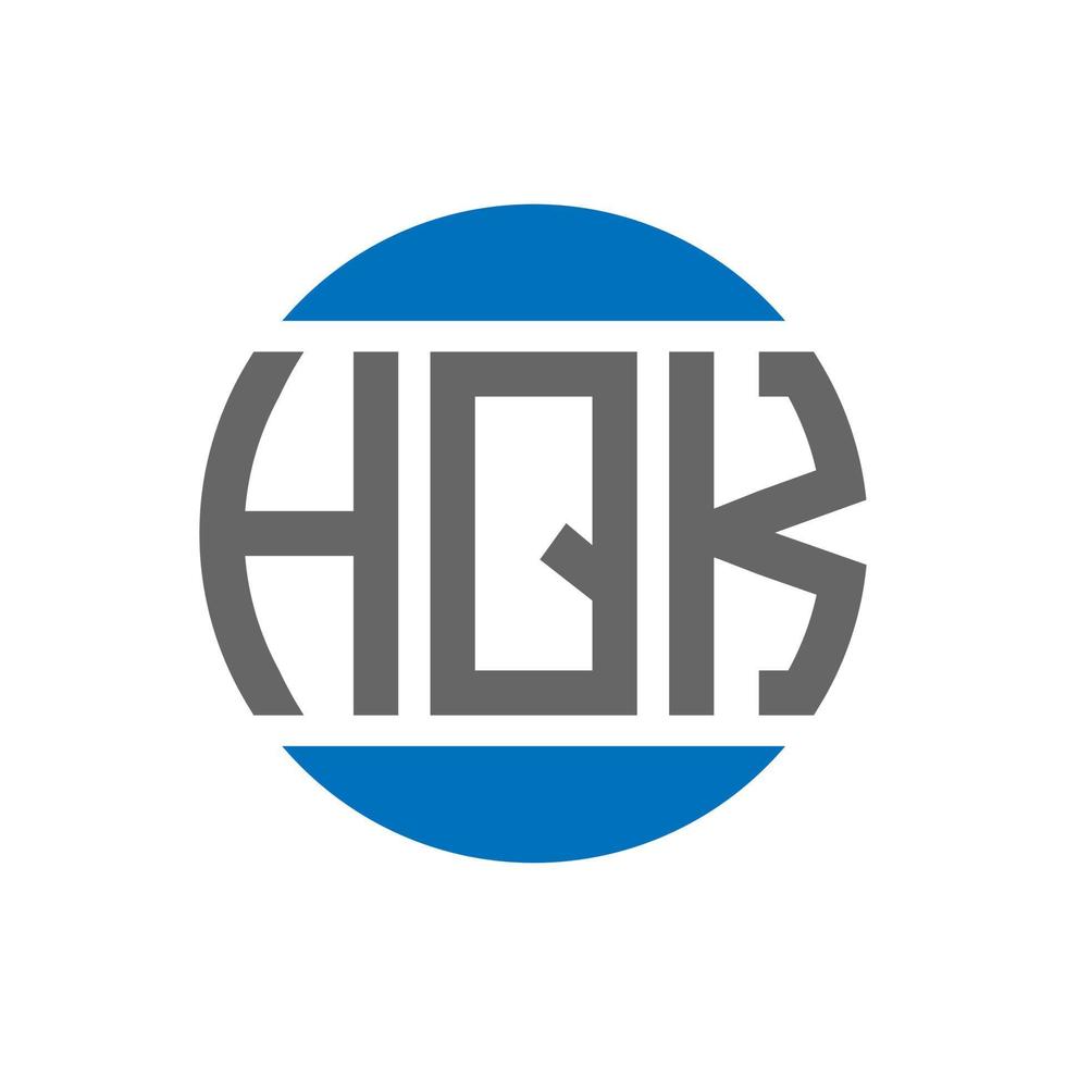 hqk brev logotyp design på vit bakgrund. hqk kreativ initialer cirkel logotyp begrepp. hqk brev design. vektor