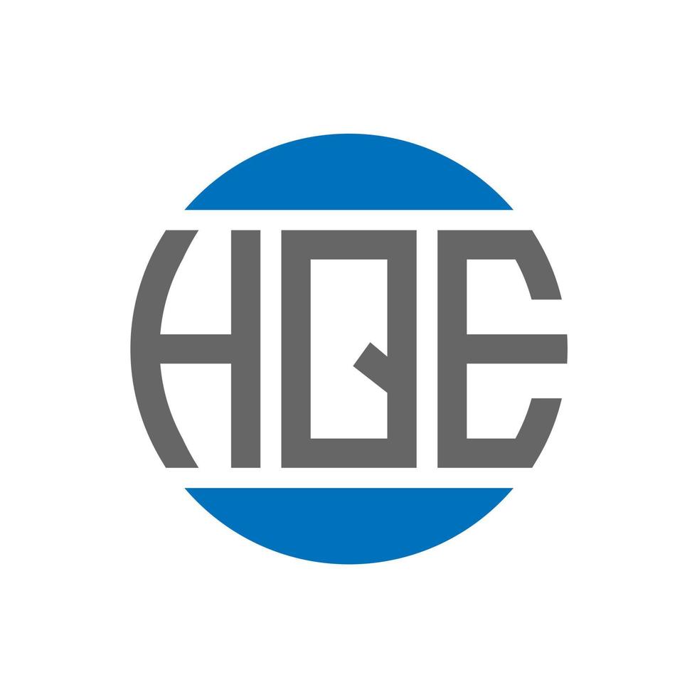 hqe-Buchstaben-Logo-Design auf weißem Hintergrund. hqe kreative Initialen Kreis Logo-Konzept. hqe Briefgestaltung. vektor