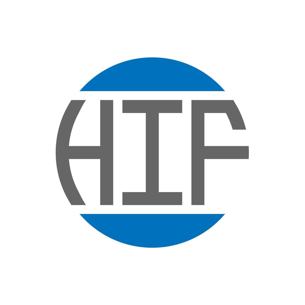 hif-Buchstaben-Logo-Design auf weißem Hintergrund. hif kreative Initialen Kreis Logo-Konzept. hif Briefgestaltung. vektor