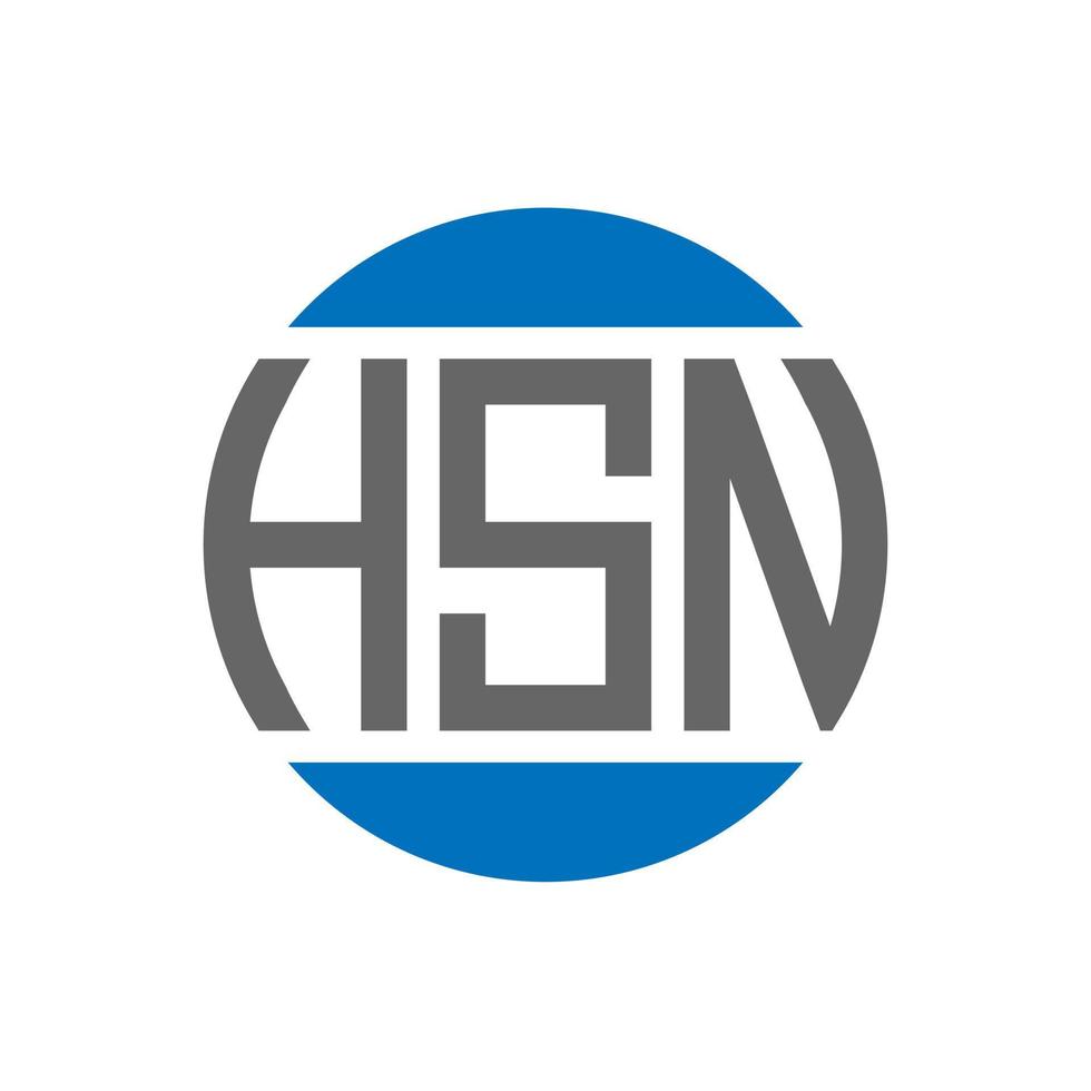 hsn-Brief-Logo-Design auf weißem Hintergrund. hsn creative initials circle logo-konzept. hsn Briefgestaltung. vektor