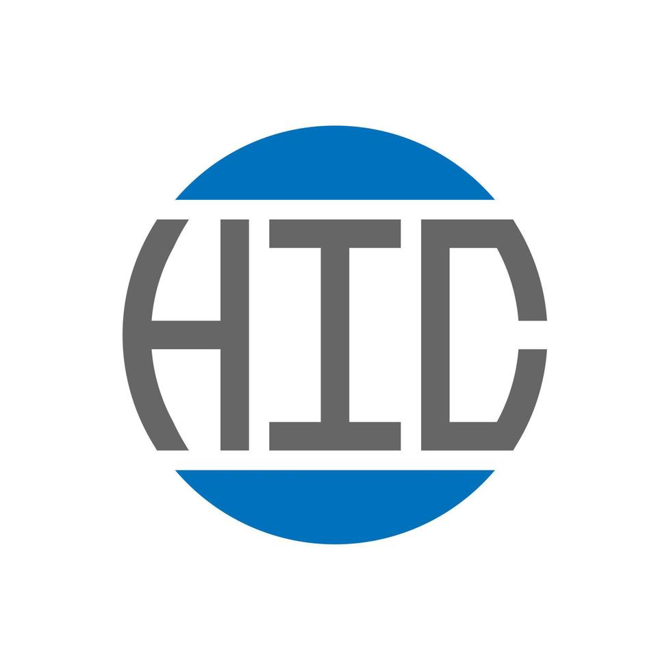 hic brev logotyp design på vit bakgrund. hic kreativ initialer cirkel logotyp begrepp. hic brev design. vektor
