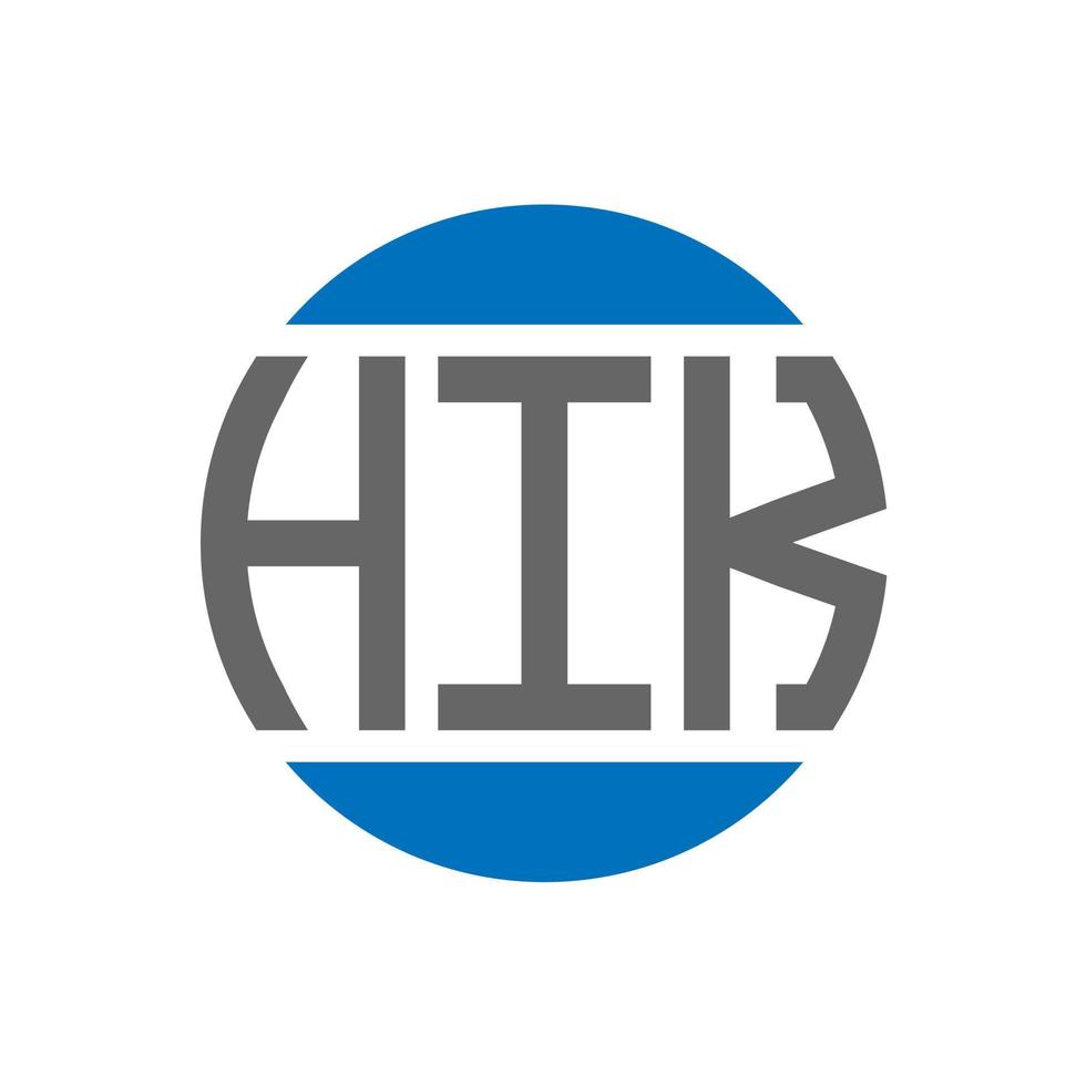 hik brev logotyp design på vit bakgrund. hik kreativ initialer cirkel logotyp begrepp. hik brev design. vektor