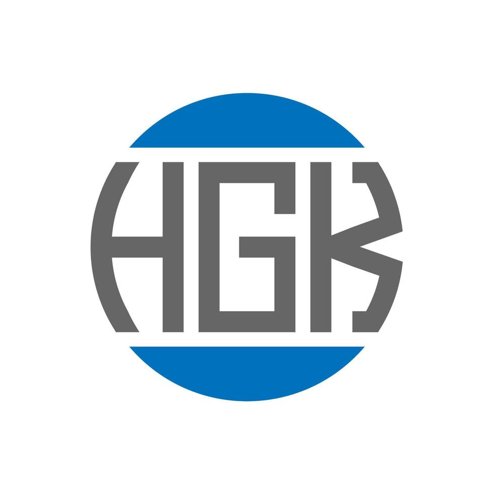Hgk-Brief-Logo-Design auf weißem Hintergrund. hgk creative initials circle logo-konzept. hgk Briefgestaltung. vektor