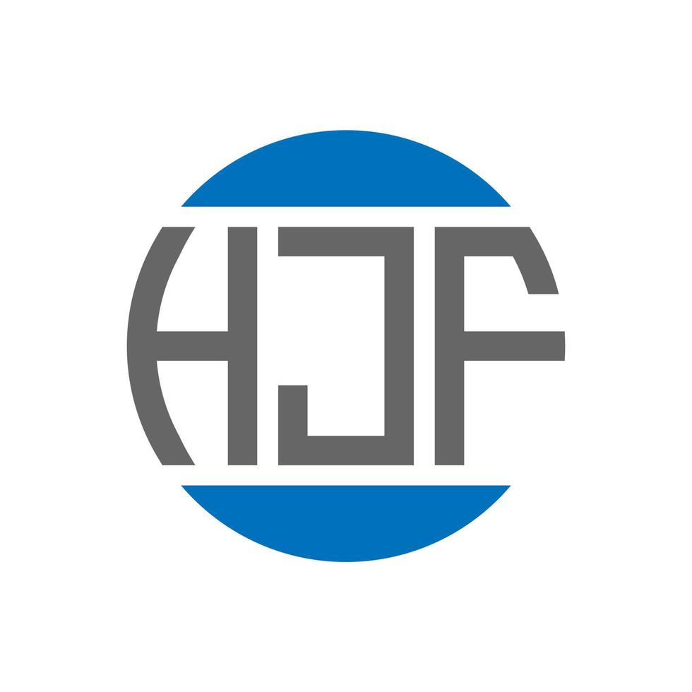 hjf-Buchstaben-Logo-Design auf weißem Hintergrund. hjf kreative Initialen Kreis Logo-Konzept. hjf Briefgestaltung. vektor