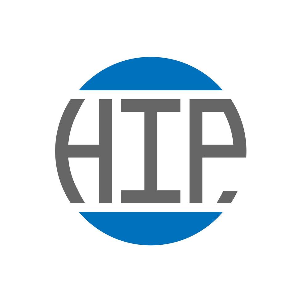 Hip-Brief-Logo-Design auf weißem Hintergrund. Hip kreative Initialen Kreis Logo-Konzept. angesagtes Briefdesign. vektor