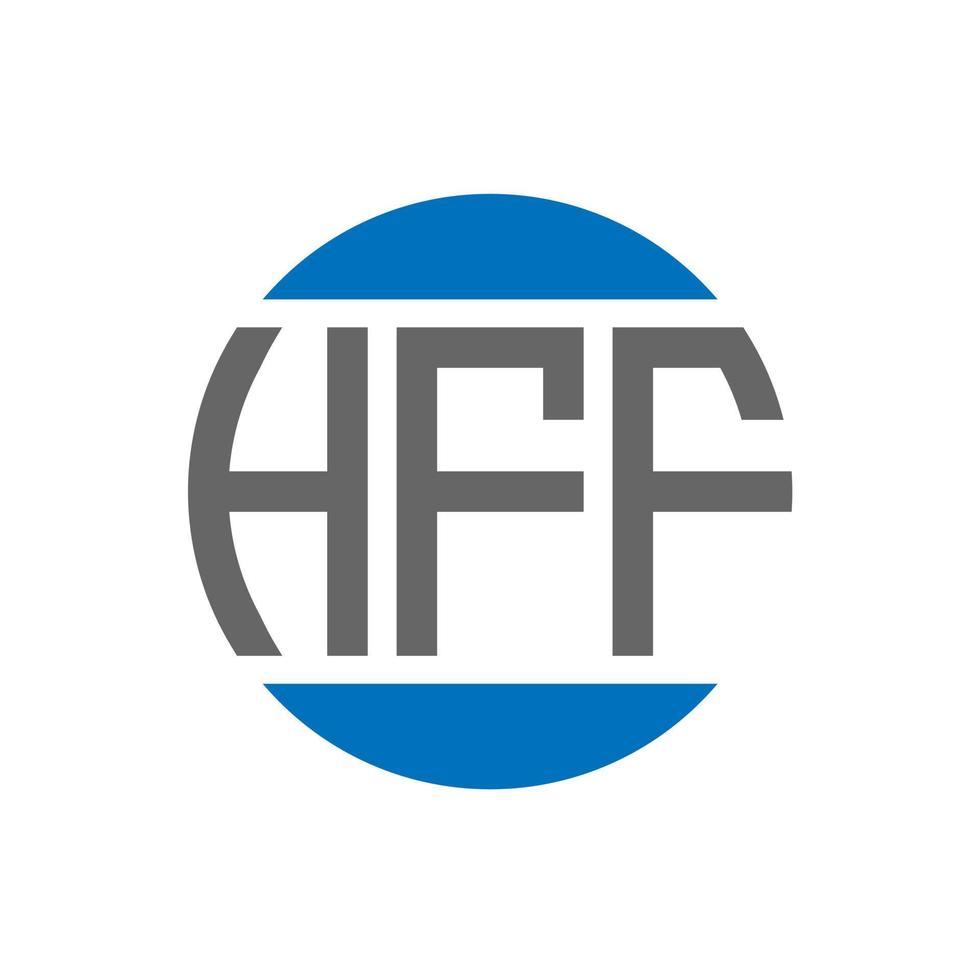 Hff-Brief-Logo-Design auf weißem Hintergrund. hff kreative Initialen Kreis Logo-Konzept. hff Briefgestaltung. vektor