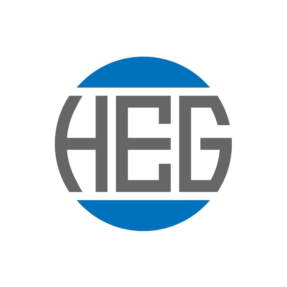 heg-Buchstaben-Logo-Design auf weißem Hintergrund. heg kreatives Initialen-Kreis-Logo-Konzept. heg Briefgestaltung. vektor