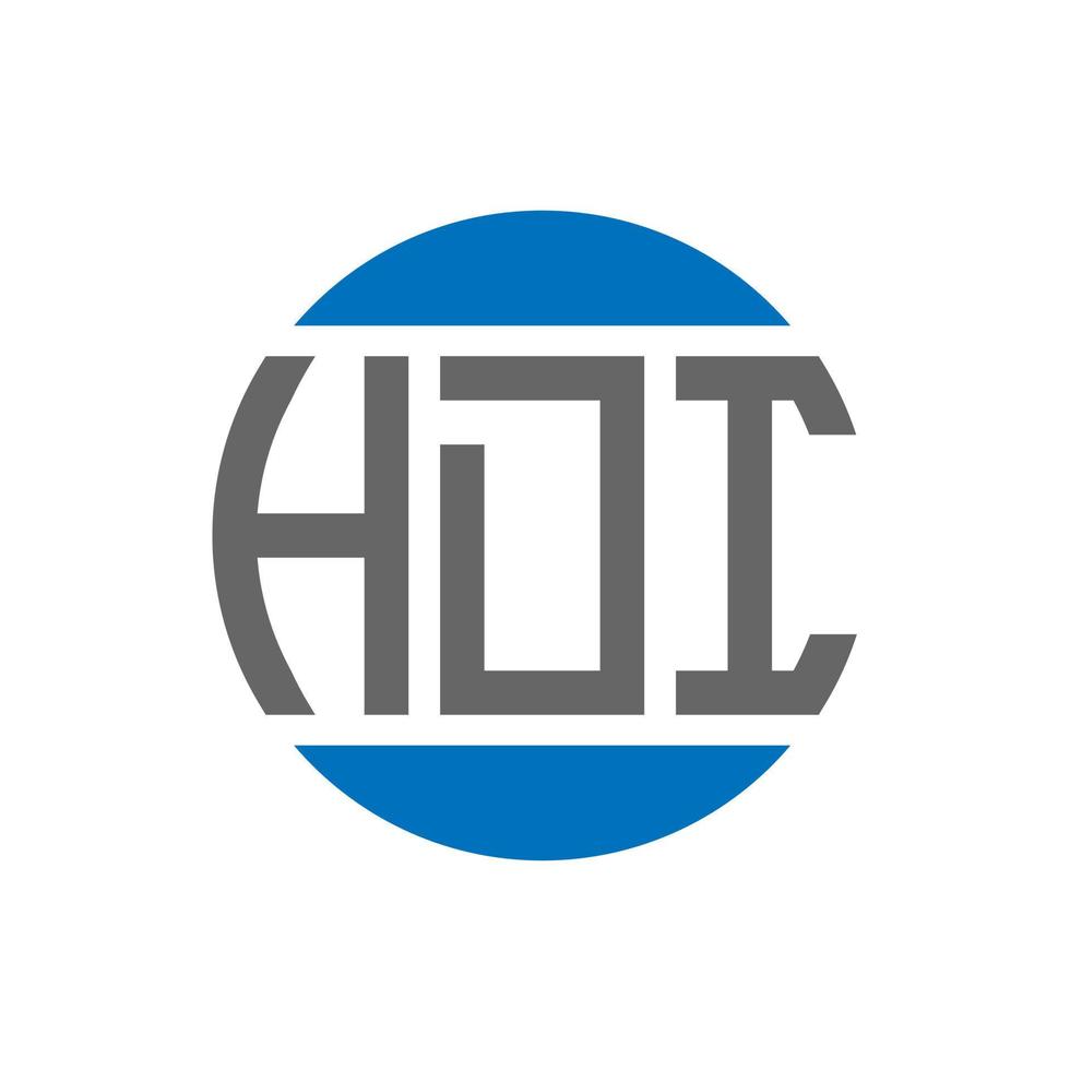hdi-Brief-Logo-Design auf weißem Hintergrund. hdi creative initials circle logo-konzept. hdi Briefgestaltung. vektor