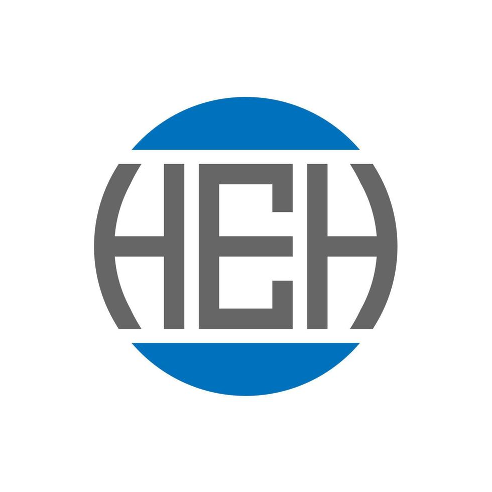 heh-Buchstaben-Logo-Design auf weißem Hintergrund. heh kreative Initialen Kreis Logo-Konzept. he Briefdesign. vektor