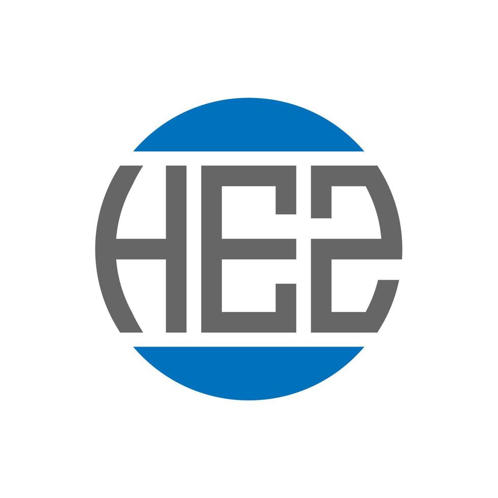 hz-Buchstaben-Logo-Design auf weißem Hintergrund. hez creative initials circle logo-konzept. hez Briefgestaltung. vektor