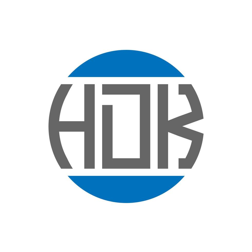 HDK-Brief-Logo-Design auf weißem Hintergrund. hdk kreative Initialen Kreis Logo-Konzept. HDK-Buchstaben-Design. vektor