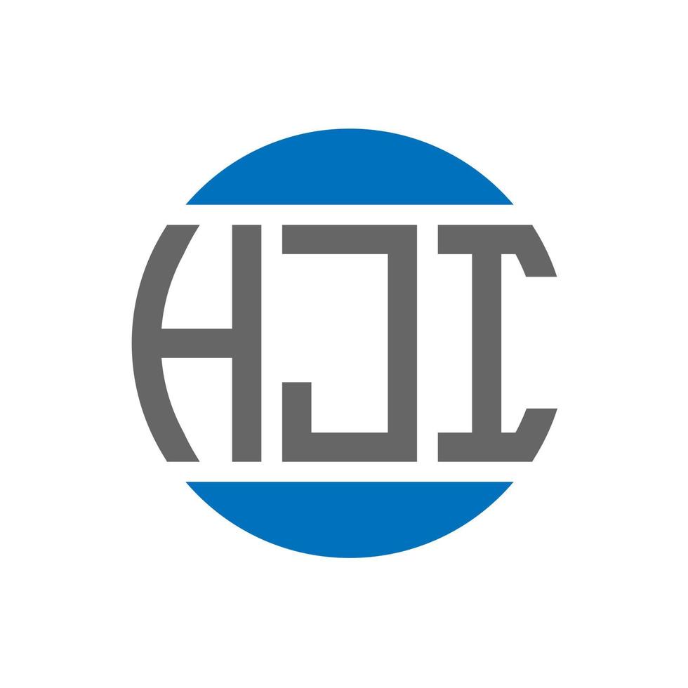 Hji-Brief-Logo-Design auf weißem Hintergrund. hji kreative Initialen Kreis Logo-Konzept. hji Briefgestaltung. vektor