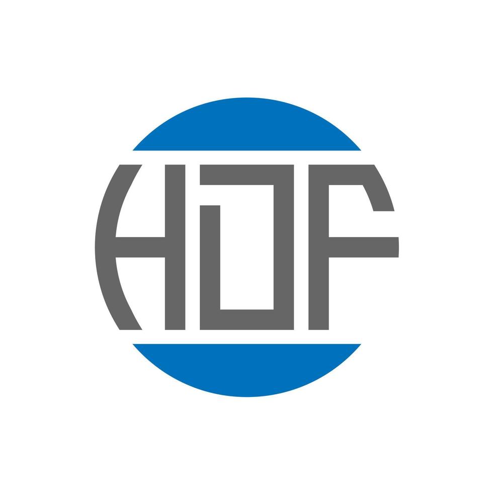 hdf brev logotyp design på vit bakgrund. hdf kreativ initialer cirkel logotyp begrepp. hdf brev design. vektor