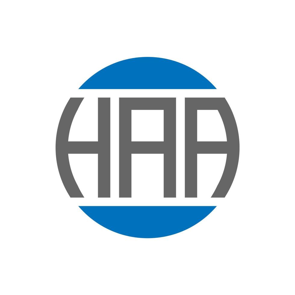 Haa-Buchstaben-Logo-Design auf weißem Hintergrund. haa kreative initialen kreis logokonzept. Ha Briefdesign. vektor