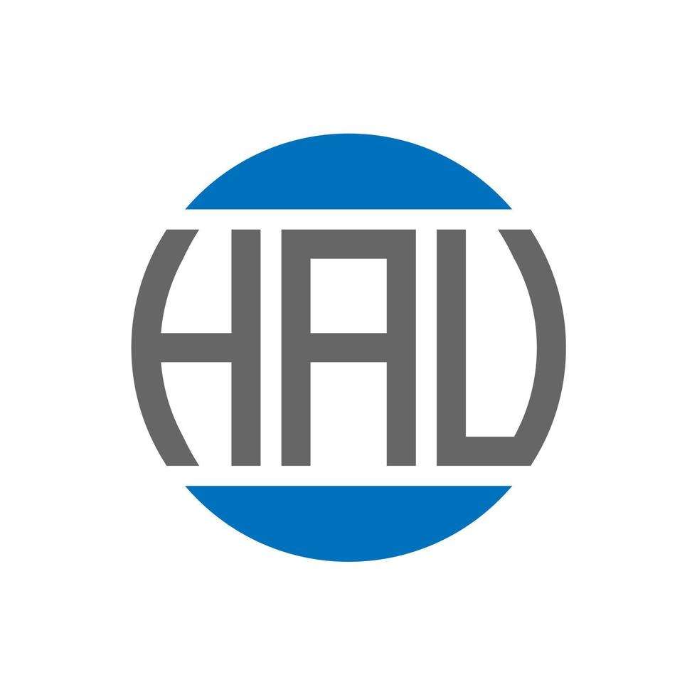 hau-Brief-Logo-Design auf weißem Hintergrund. hau kreative Initialen Kreis Logo-Konzept. hau Briefgestaltung. vektor