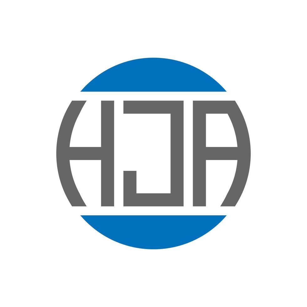 hja brev logotyp design på vit bakgrund. hja kreativ initialer cirkel logotyp begrepp. hja brev design. vektor