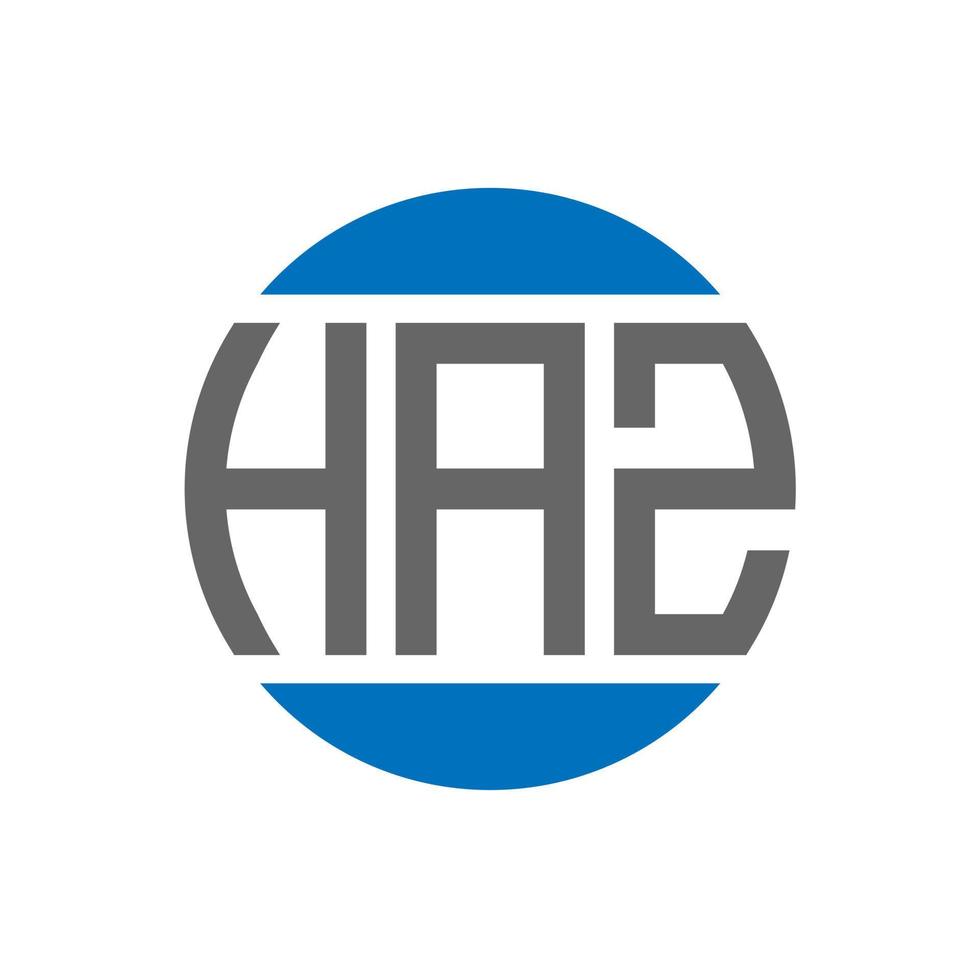 Haz-Brief-Logo-Design auf weißem Hintergrund. Haz kreative Initialen Kreis-Logo-Konzept. Haz-Brief-Design. vektor