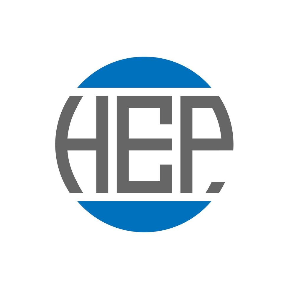 hp-Buchstaben-Logo-Design auf weißem Hintergrund. hep kreative Initialen Kreis Logo-Konzept. hep Briefgestaltung. vektor