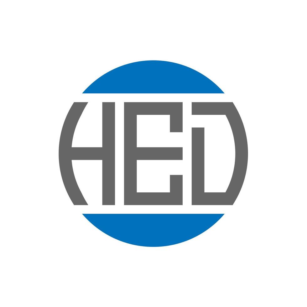 hed brev logotyp design på vit bakgrund. hed kreativ initialer cirkel logotyp begrepp. hed brev design. vektor