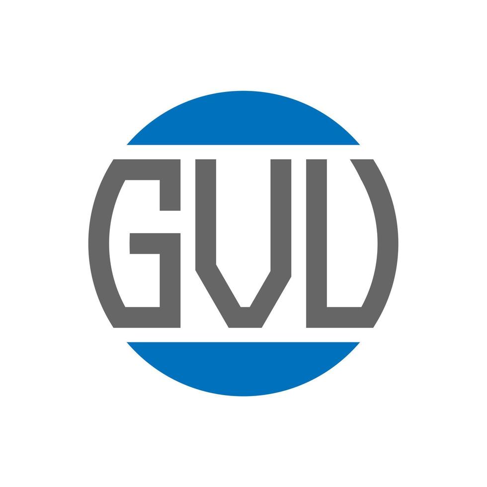 gvv-Brief-Logo-Design auf weißem Hintergrund. gvv kreative Initialen Kreis Logo-Konzept. Gvv-Briefgestaltung. vektor