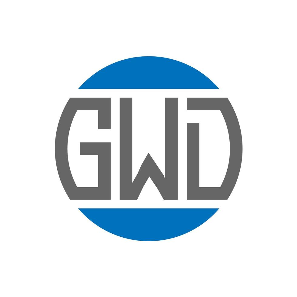 gwd-Buchstaben-Logo-Design auf weißem Hintergrund. gwd creative initials circle logo-konzept. gwd Briefgestaltung. vektor