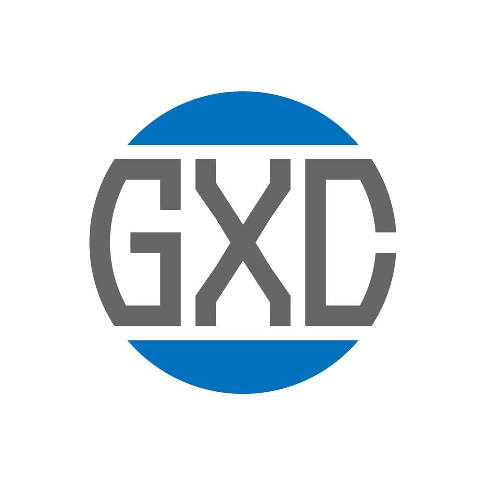 gxc-Brief-Logo-Design auf weißem Hintergrund. gxc creative initials circle logo-konzept. gxc Briefdesign. vektor