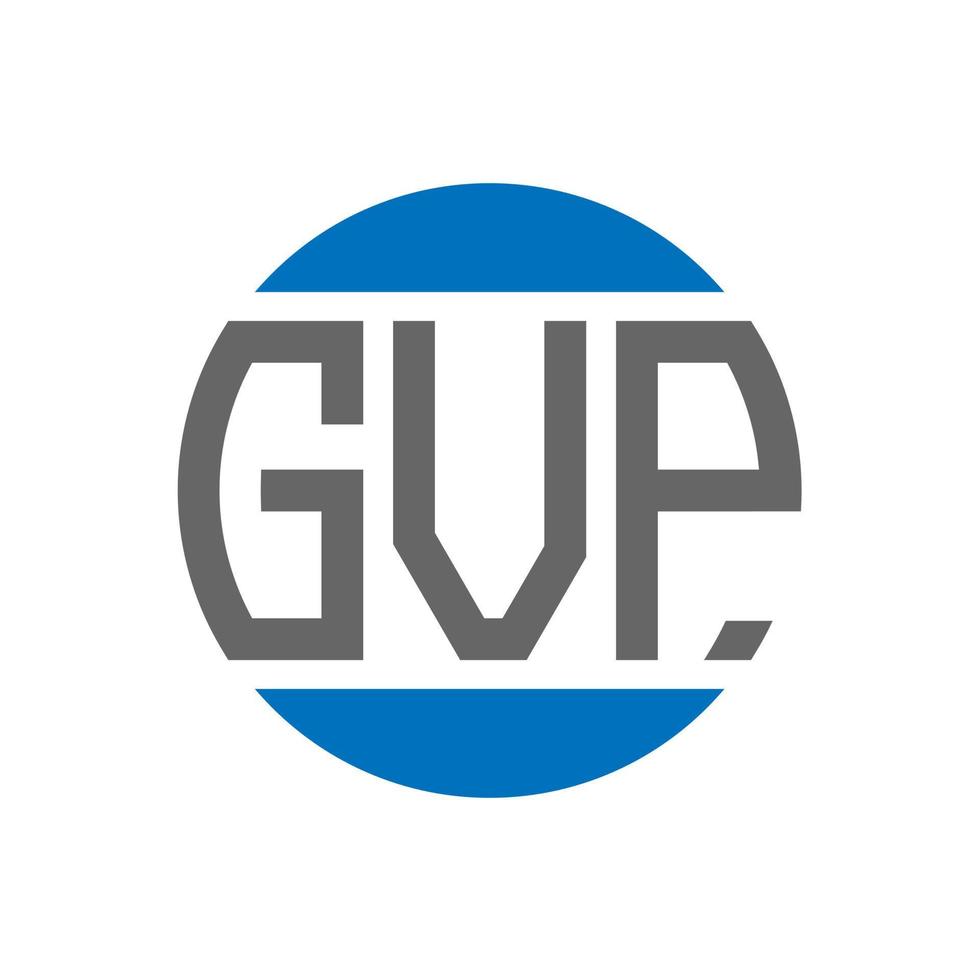 gvp-Brief-Logo-Design auf weißem Hintergrund. gvp creative initials circle logo-konzept. gvp Briefgestaltung. vektor