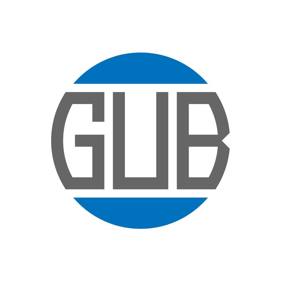 gub brev logotyp design på vit bakgrund. gub kreativ initialer cirkel logotyp begrepp. gub brev design. vektor