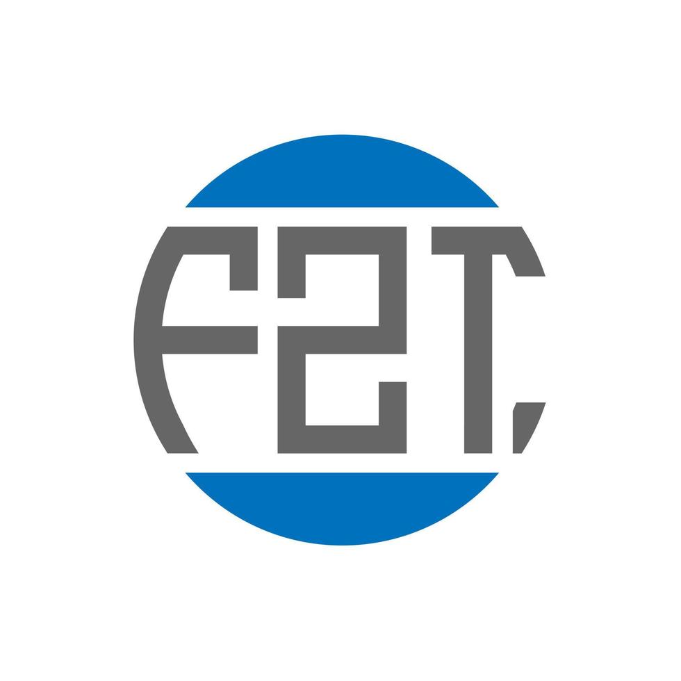 fzt-Brief-Logo-Design auf weißem Hintergrund. fzt kreative Initialen Kreis Logo-Konzept. fzt Briefgestaltung. vektor