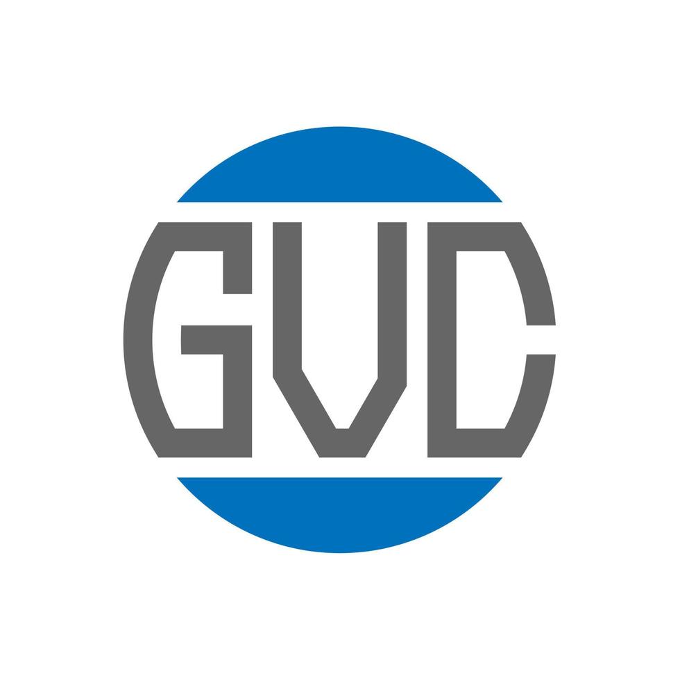 gvc-Brief-Logo-Design auf weißem Hintergrund. gvc creative initials circle logo-konzept. gvc Briefgestaltung. vektor