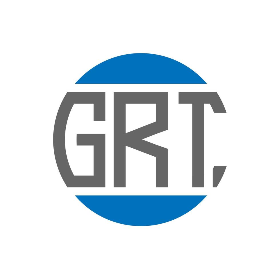 BRT-Brief-Logo-Design auf weißem Hintergrund. gt kreative initialen kreis logokonzept. gt Briefgestaltung. vektor